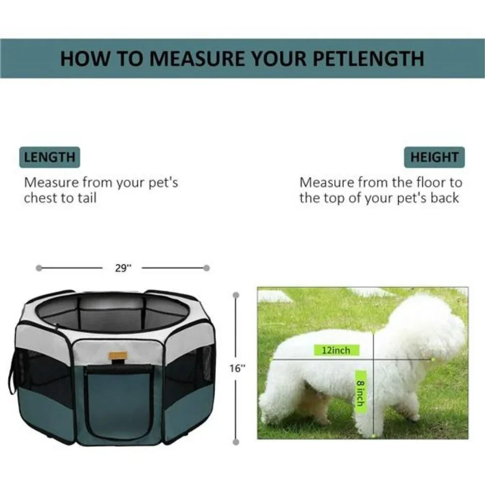 Pet Playpen Portable Foldable Playpen for Dog/Cat Removable Mesh Shade Cover